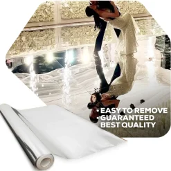 Premium Vinyl Dance Floor Wrap - Silver Mirror - Multiple Sizes