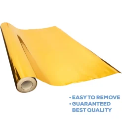 Premium Vinyl Dance Floor Wrap Roll - Gold Mirror