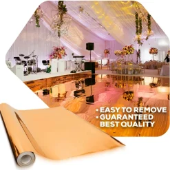 Premium Vinyl Dance Floor Wrap - Rose Gold Mirror - Multiple Sizes