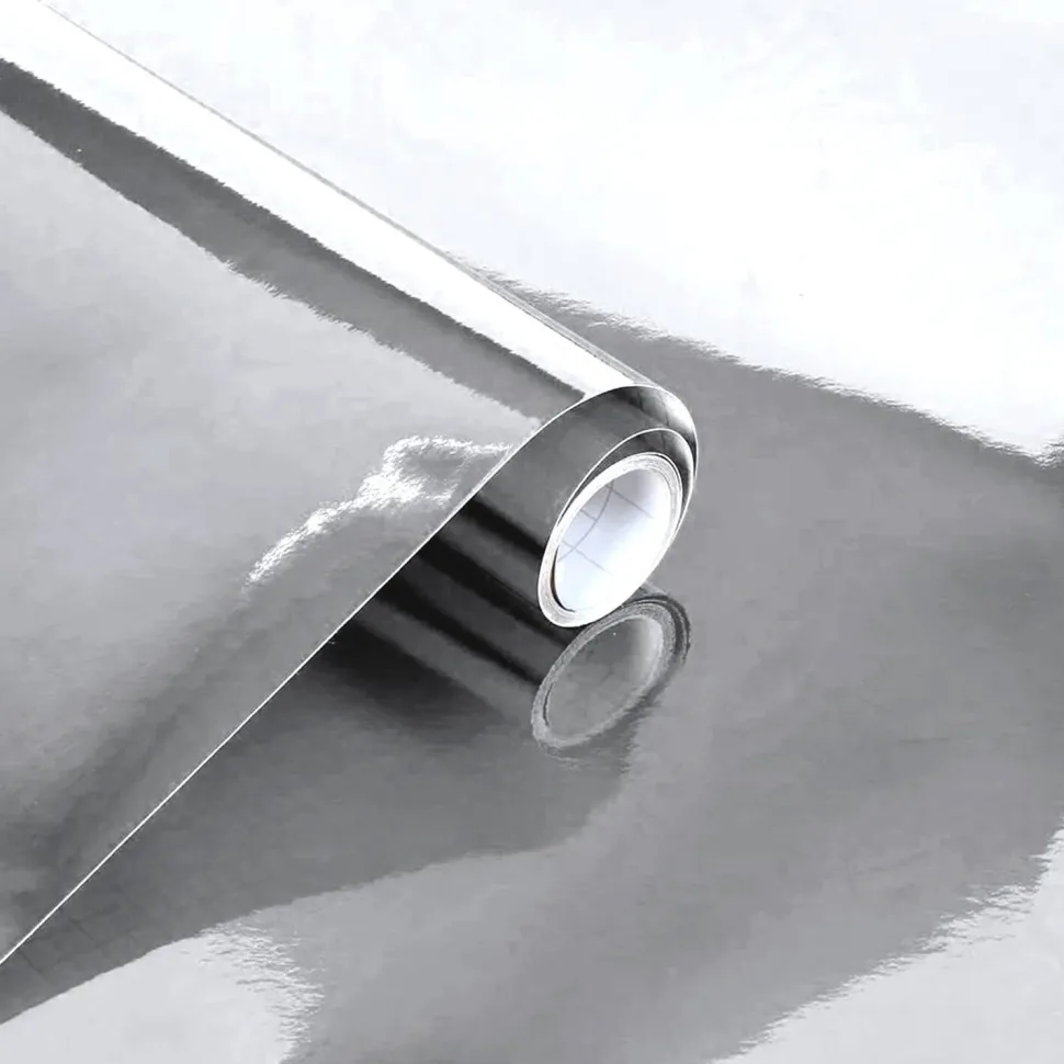 Premium Vinyl Dance Floor Wrap Sample Pieces (12" x 60") - Silver Mirror
