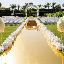 Premium Vinyl Dance Floor Wrap Sample Pieces (12" x 60") - Gold Mirror