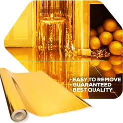 Premium Vinyl Dance Floor Wrap - Gold Mirror - Multiple Sizes