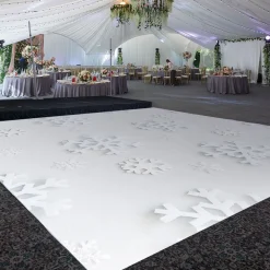 Premium Vinyl Dance Floor Wrap Custom Size - Christmas Day A Cold Winter