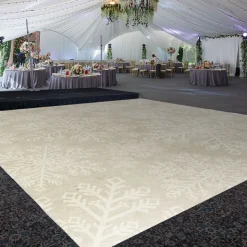 Premium Vinyl Dance Floor Wrap Custom Size - Christmas Day A Neutral Xmas