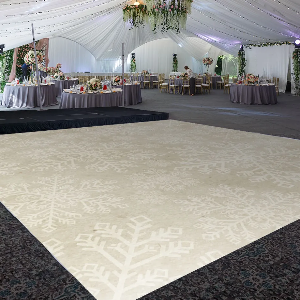 Premium Vinyl Dance Floor Wrap Custom Size - Christmas Day A Neutral Xmas