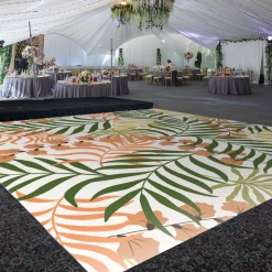 Premium Vinyl Dance Floor Wrap Custom Size - Tropical Tropic Burst