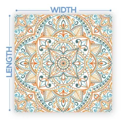 Premium Vinyl Dance Floor Wrap Custom Size - Geometric Mandala Ornate