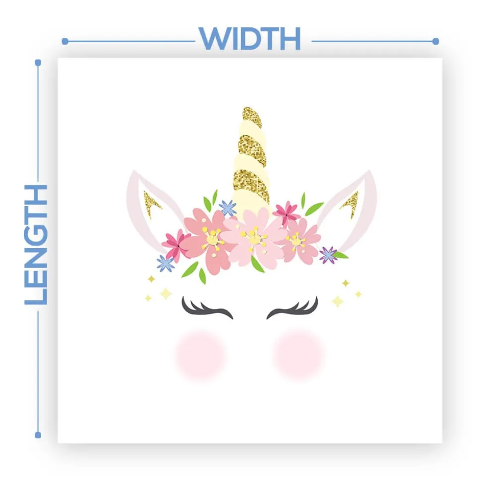 Premium Vinyl Dance Floor Wrap Custom Size - Children's Birthday Unicornia