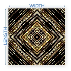 Premium Vinyl Dance Floor Wrap Custom Size - New Year's Day Golden Moment
