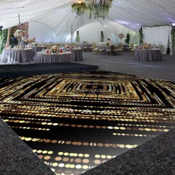 Premium Vinyl Dance Floor Wrap Custom Size - New Year's Day Golden Moment
