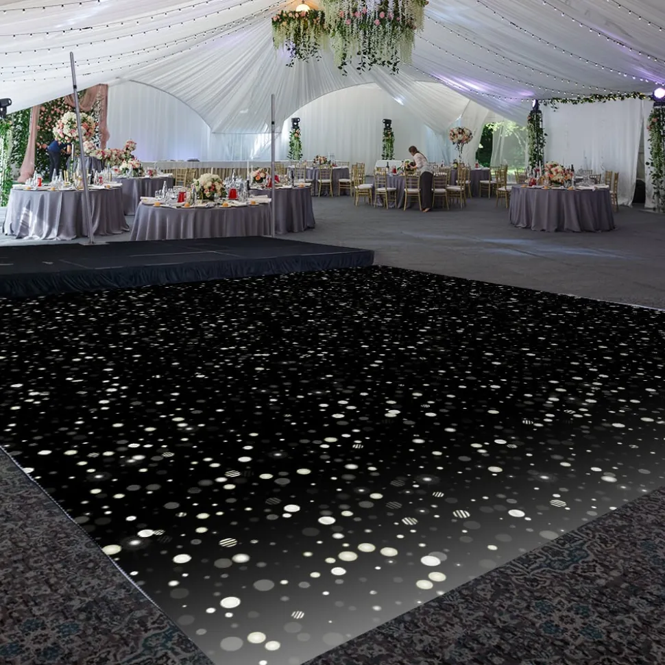 Premium Vinyl Dance Floor Wrap Custom Size - New Year's Day Let It Sparkle