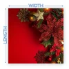 Premium Vinyl Dance Floor Wrap Custom Size - Christmas Day Poinsettia Trim