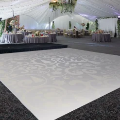 Premium Vinyl Dance Floor Wrap Custom Size - Christmas Day Christmas Damask