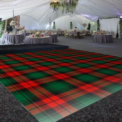 Premium Vinyl Dance Floor Wrap Custom Size - Christmas Day Saint Nicks Plaid
