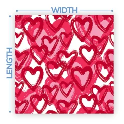 Premium Vinyl Dance Floor Wrap Custom Size - Valentines Day Flutter Love