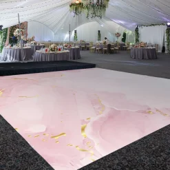 Premium Vinyl Dance Floor Wrap Custom Size - Eclectic Rosado Marble