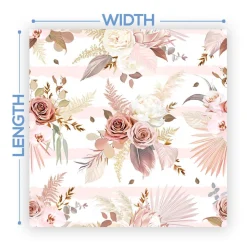 Premium Vinyl Dance Floor Wrap Custom Size - Boho Rose Femme