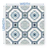 Premium Vinyl Dance Floor Wrap Custom Size - Boho Dax Azul