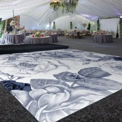 Premium Vinyl Dance Floor Wrap Custom Size - Romance Class Blues