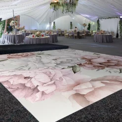 Premium Vinyl Dance Floor Wrap Custom Size - Romance Flora
