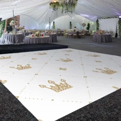 Premium Vinyl Dance Floor Wrap Custom Size - Fairytale Retro Crown