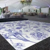 Premium Vinyl Dance Floor Wrap Custom Size - Classical Blue Bliss
