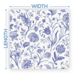 Premium Vinyl Dance Floor Wrap Custom Size - Classical Blue Bliss