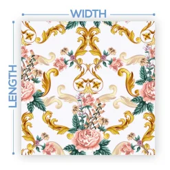 Premium Vinyl Dance Floor Wrap Custom Size - Fairytale Baroque Rose