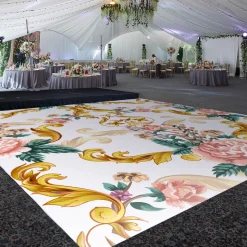 Premium Vinyl Dance Floor Wrap Custom Size - Fairytale Baroque Rose