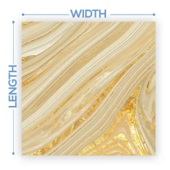 Premium Vinyl Dance Floor Wrap Custom Size - Classical Gold Marbella