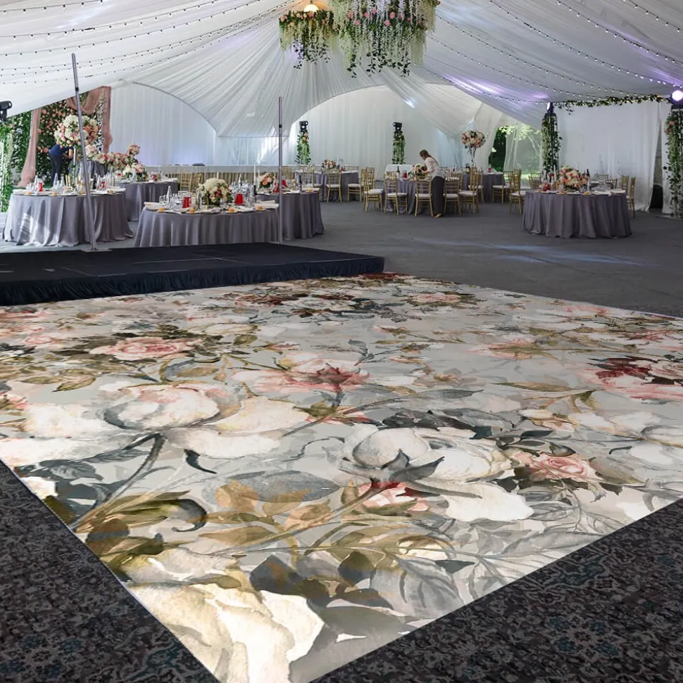 Premium Vinyl Dance Floor Wrap Custom Size - Classical Paisley