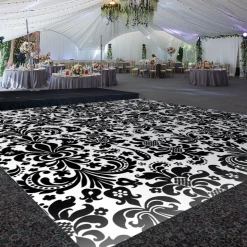 Premium Vinyl Dance Floor Wrap Custom Size - Classical Vintage Damask