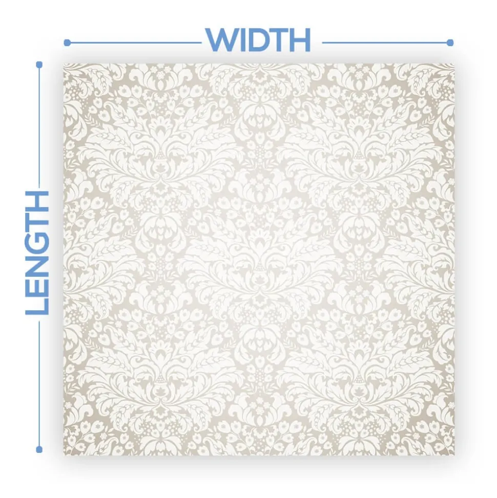 Premium Vinyl Dance Floor Wrap Custom Size - Classical Neutral Damask