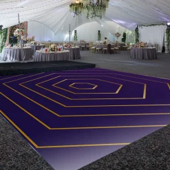 Premium Vinyl Dance Floor Wrap Custom Size - Geometric Dome