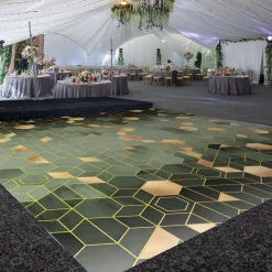 Premium Vinyl Dance Floor Wrap Custom Size - Geometric Grone
