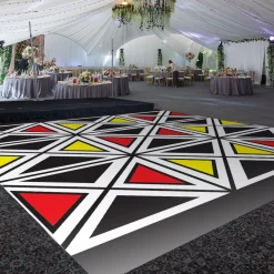 Premium Vinyl Dance Floor Wrap Custom Size - Geometric Mondrian
