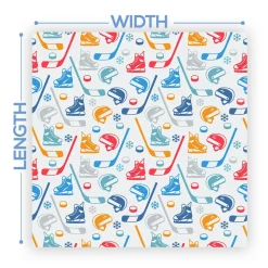 Premium Vinyl Dance Floor Wrap Custom Size - Boys Birthday Hockey Play