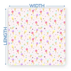 Premium Vinyl Dance Floor Wrap Custom Size - Girls Birthday Sweet Cone
