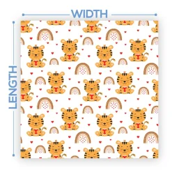 Premium Vinyl Dance Floor Wrap Custom Size - Girls Birthday Safari Dream