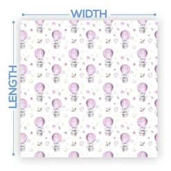 Premium Vinyl Dance Floor Wrap Custom Size - Girls Birthday Hot Balloons