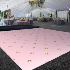 Premium Vinyl Dance Floor Wrap Custom Size - Girls Birthday Tiny Princess
