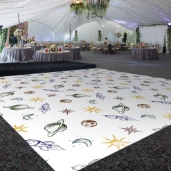 Premium Vinyl Dance Floor Wrap Custom Size - Children's Birthday Out of this World