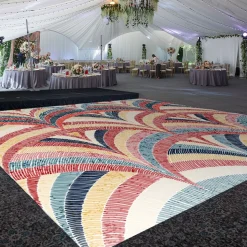 Premium Vinyl Dance Floor Wrap Custom Size - Boho Pattern Patched