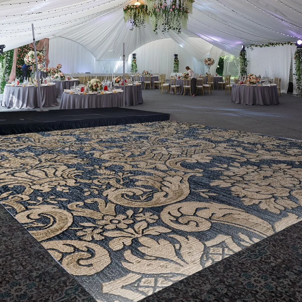 Premium Vinyl Dance Floor Wrap Custom Size - Classical Gildablue