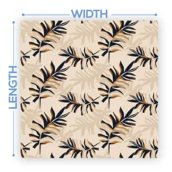 Premium Vinyl Dance Floor Wrap Custom Size - Boho Linda Leafs