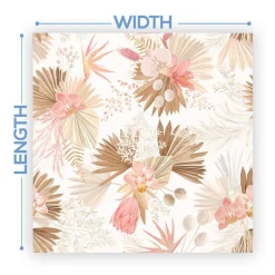 Premium Vinyl Dance Floor Wrap Custom Size - Boho Pink Flora