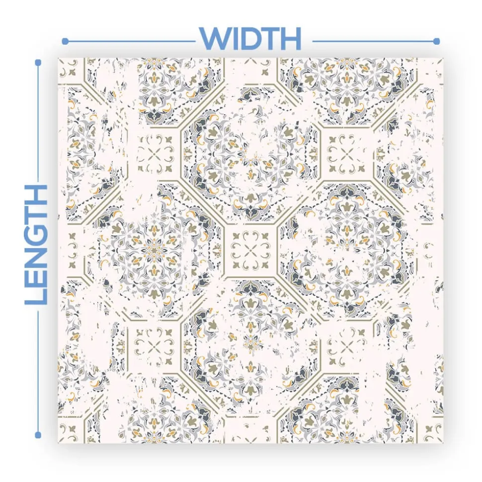 Premium Vinyl Dance Floor Wrap Custom Size - Boho Patchwork