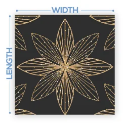 Premium Vinyl Dance Floor Wrap Custom Size - New Year's Day Gold Dome Star
