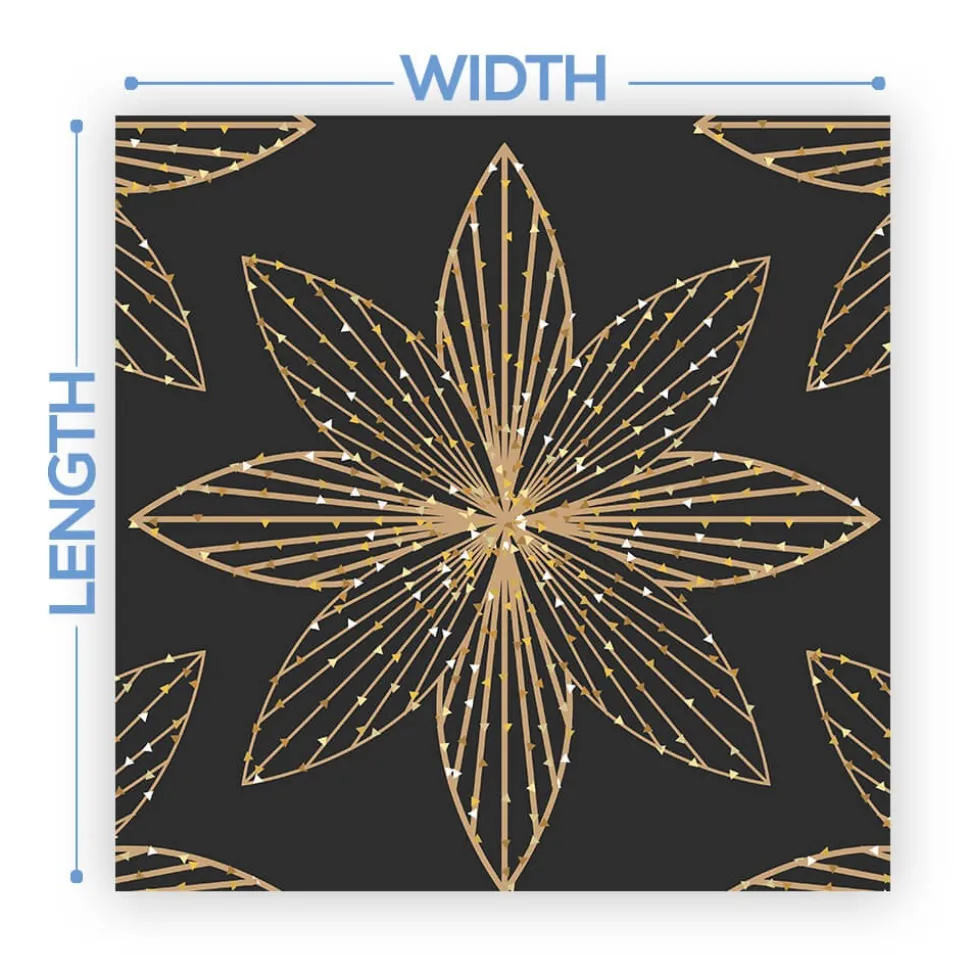Premium Vinyl Dance Floor Wrap Custom Size - New Year's Day Gold Dome Star