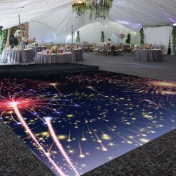 Premium Vinyl Dance Floor Wrap Custom Size - New Year's Day Like A Firework